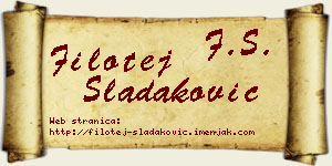 Filotej Sladaković vizit kartica